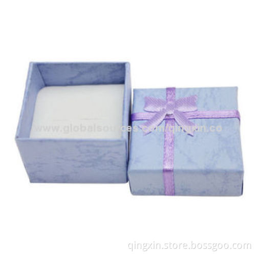 Ribbon Cardboard Gift Rings Jewelry Boxes for Fashionable Wedding Package